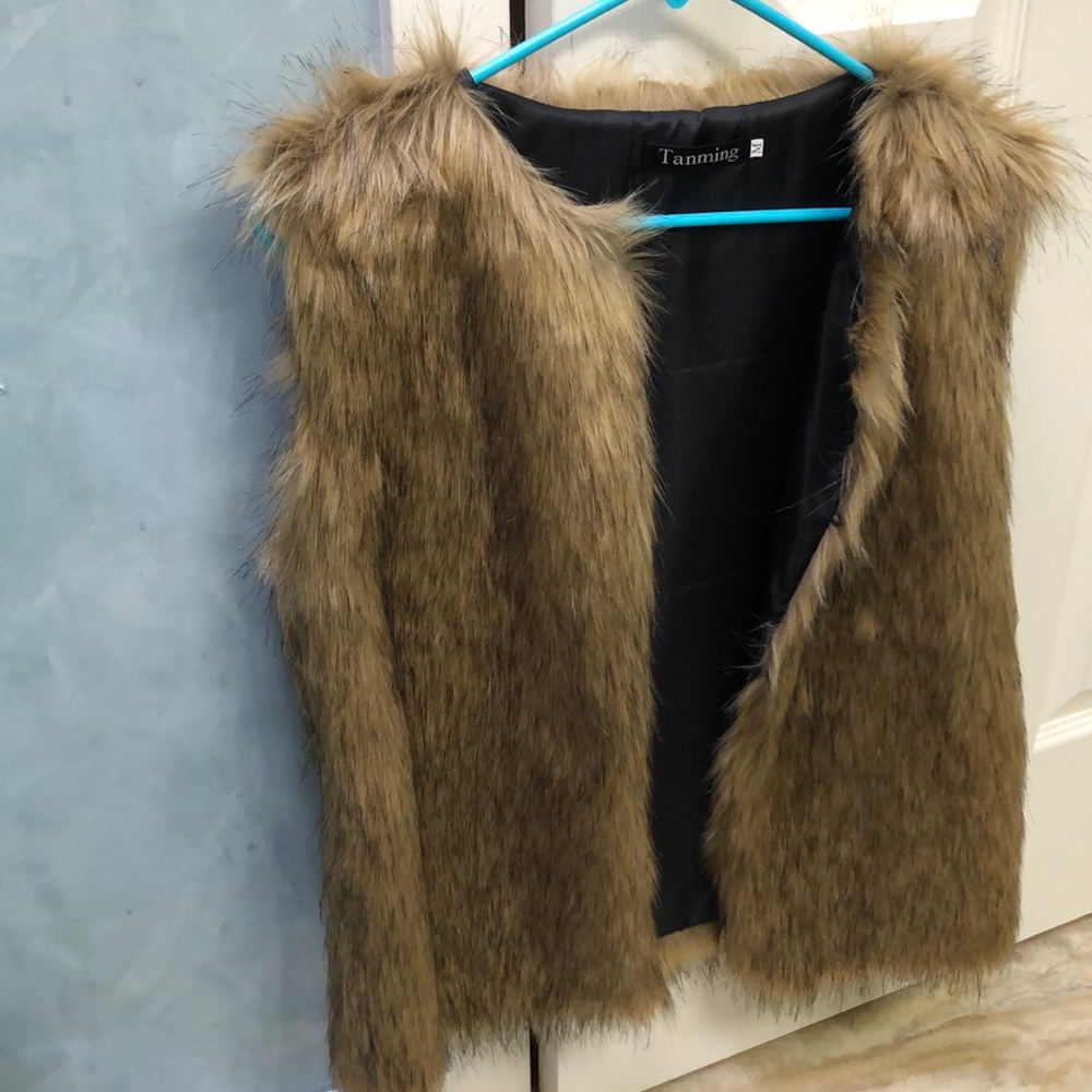 Brand new faux fur vest